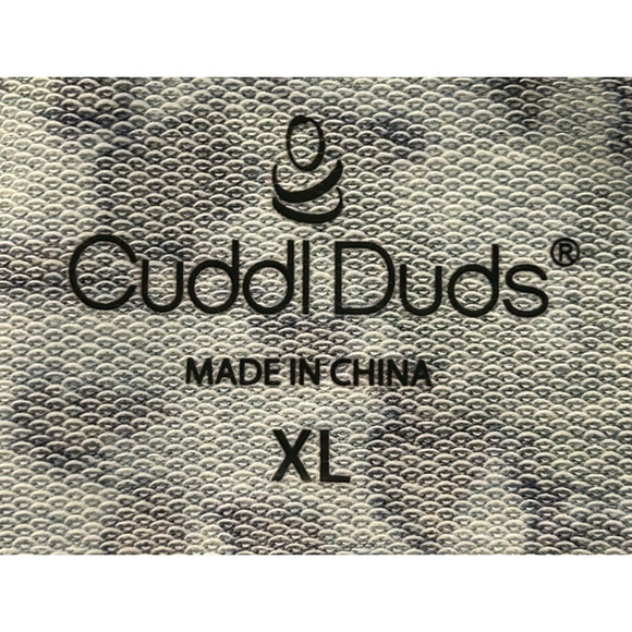 Cuddl Duds Cardigan Womens XL Blue Animal Print One Button Thumbholes Sweater - Picture 6 of 13